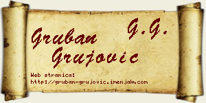 Gruban Grujović vizit kartica